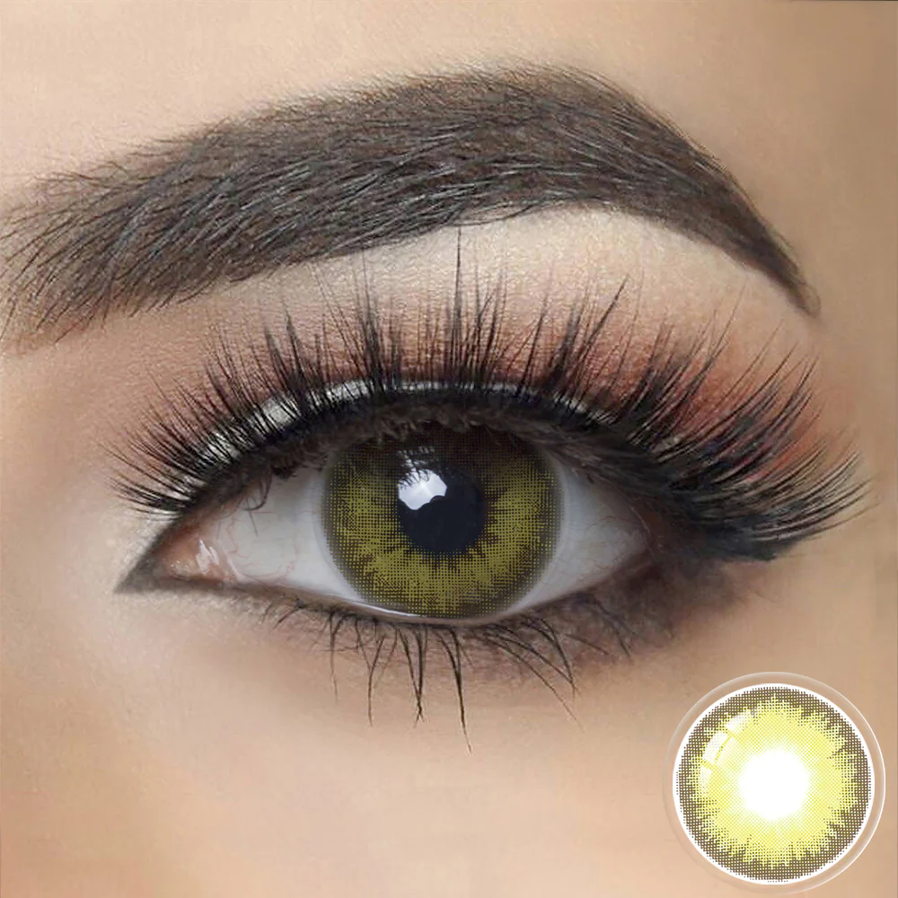 Diamond Caribbean Green Coloured Contacts | Yearly