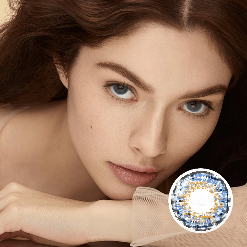 3 Tone Blue Coloured Contacts | Yearly