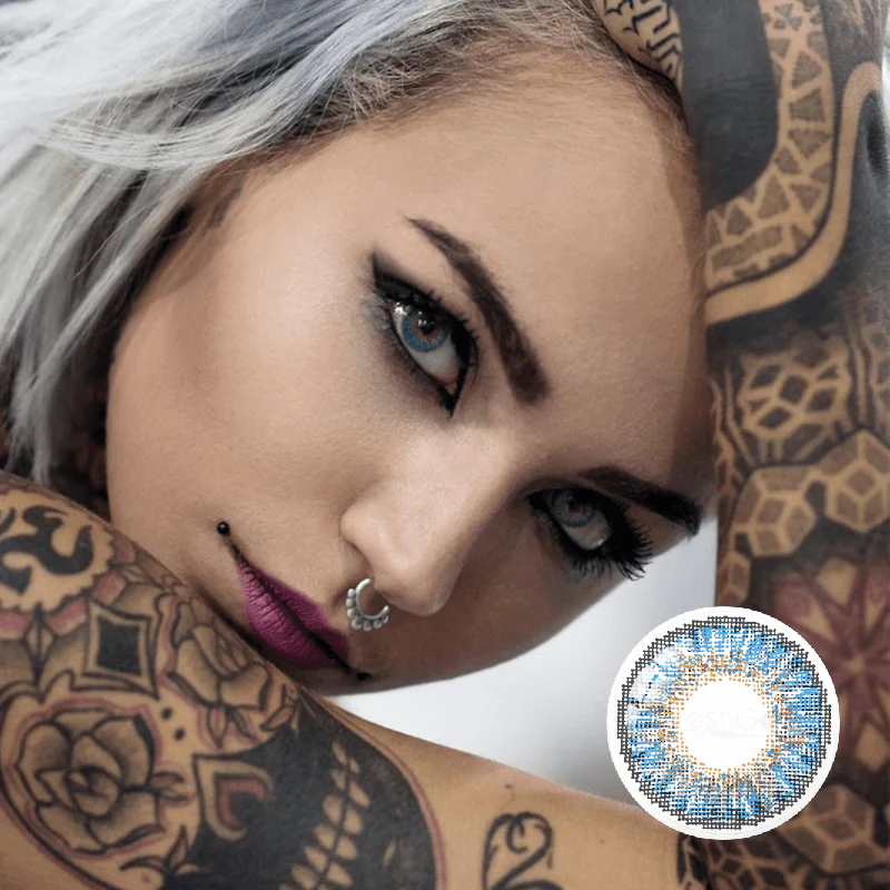 3 Tone True Sapphire Coloured Contacts | Yearly