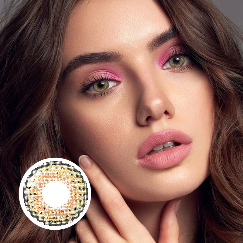 3 Tone Pure Hazel Coloured Contacts | Yearly