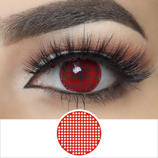 Red Mesh Halloween Contacts | Colored Contacts | FreshGo