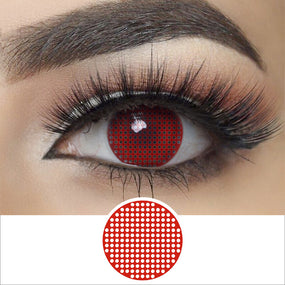 Red Mesh Halloween Contacts | Colored Contacts | FreshGo