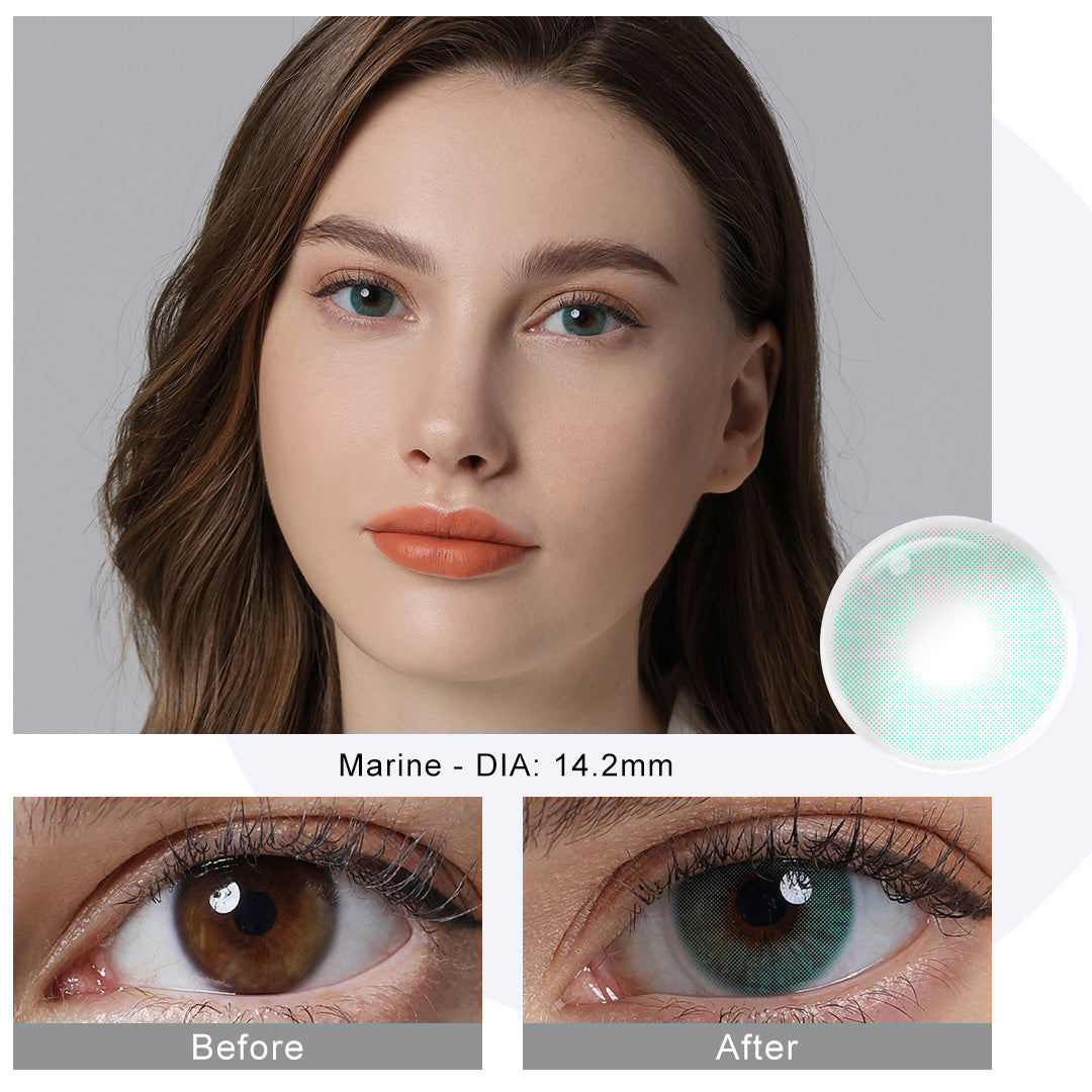 Hidrocor Marine Blue Coloured Contacts | Yearly