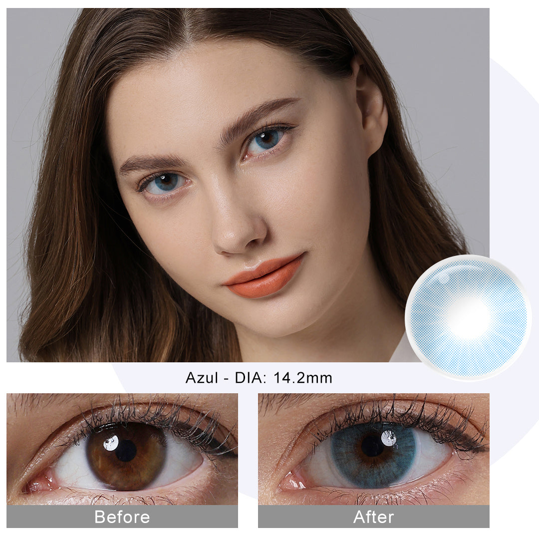 Hidrocor Azul Blue Coloured Contacts | Yearly