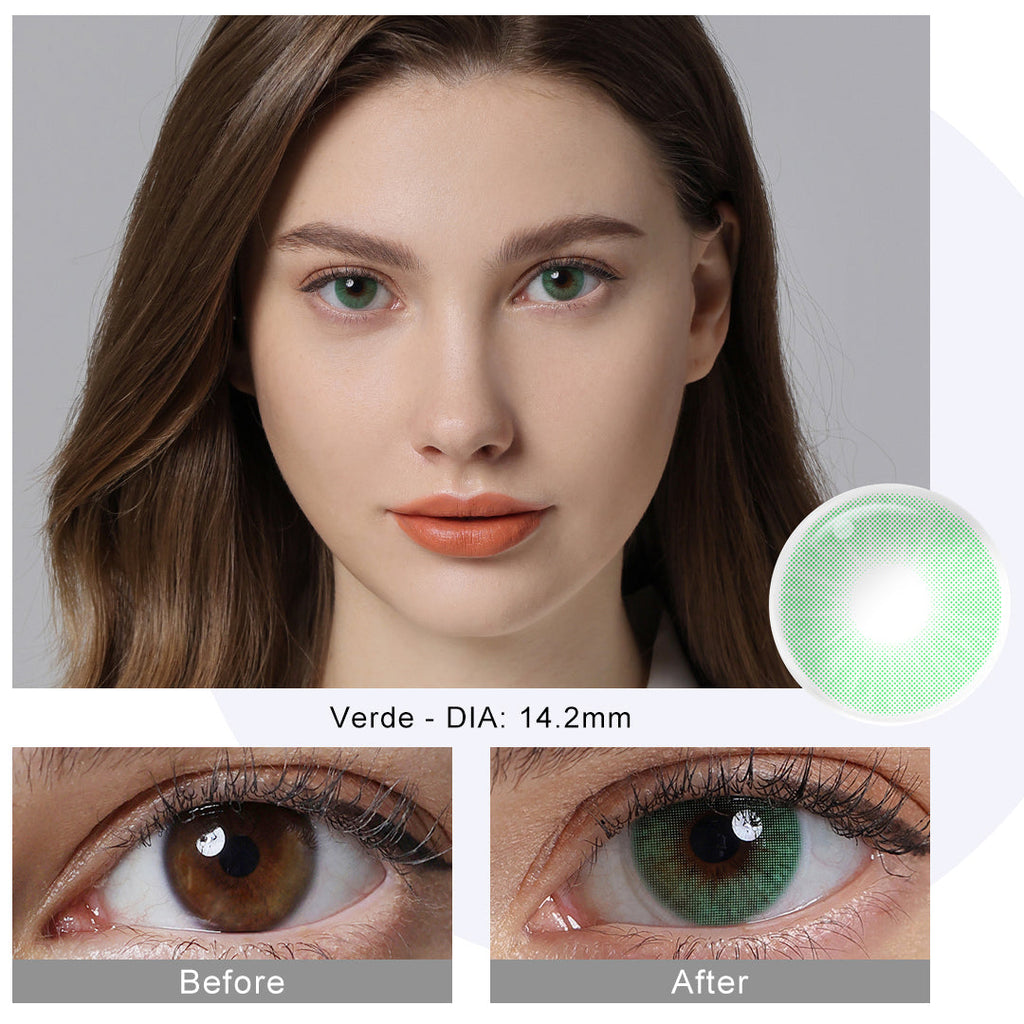 Hidrocor Verde Green Coloured Contacts | Yearly