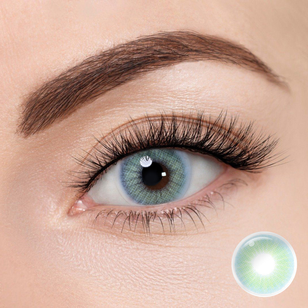 Hidrocor Topaz Blue Coloured Contacts | Yearly