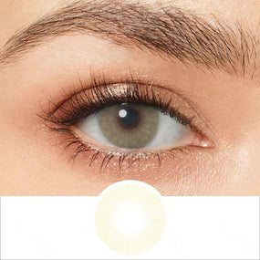 hidrocor crystal yellow colored contacts wearing effect drawing and plan lens
