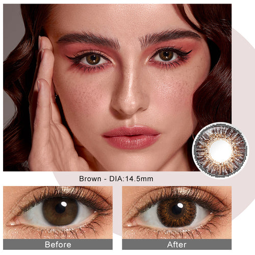 3 Tone Brown Coloured Contacts | Yearly