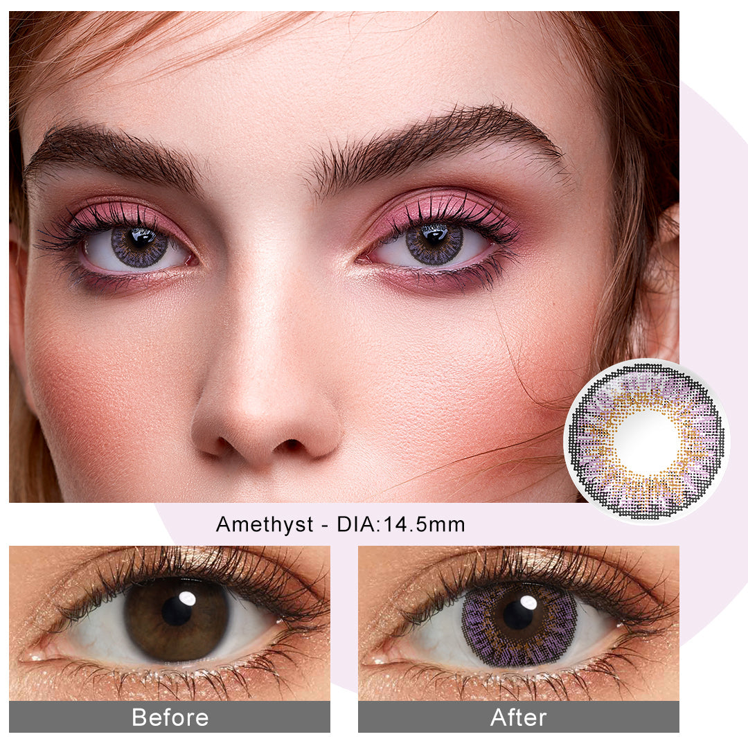 3 Tone Amethyst Coloured Contacts | Yearly