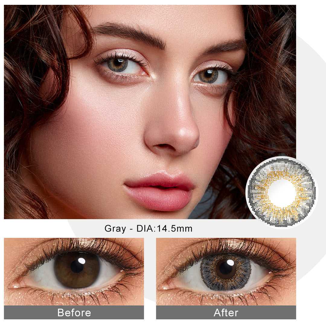 3 Tone Gray Coloured Contacts | Yearly