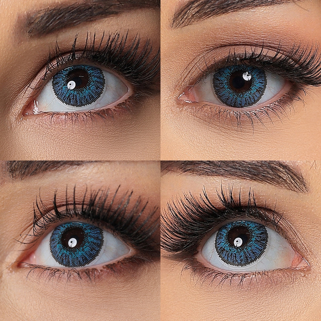 3 Tone Brilliant Blue Coloured Contacts | Yearly