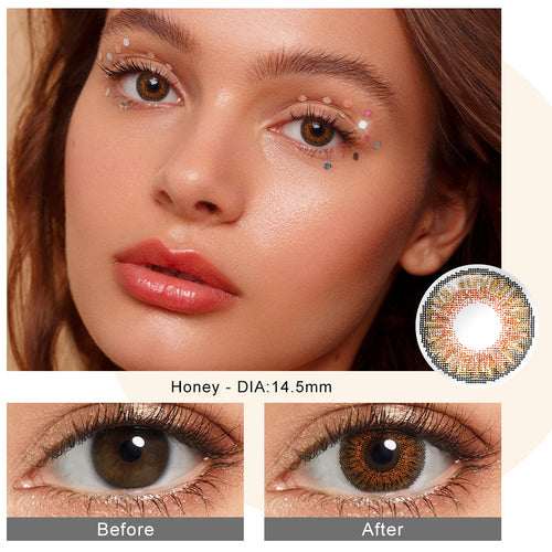3 Tone Honey Coloured Contacts | Yearly