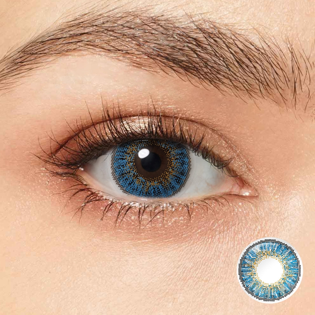 3 Tone True Sapphire Coloured Contacts | Yearly