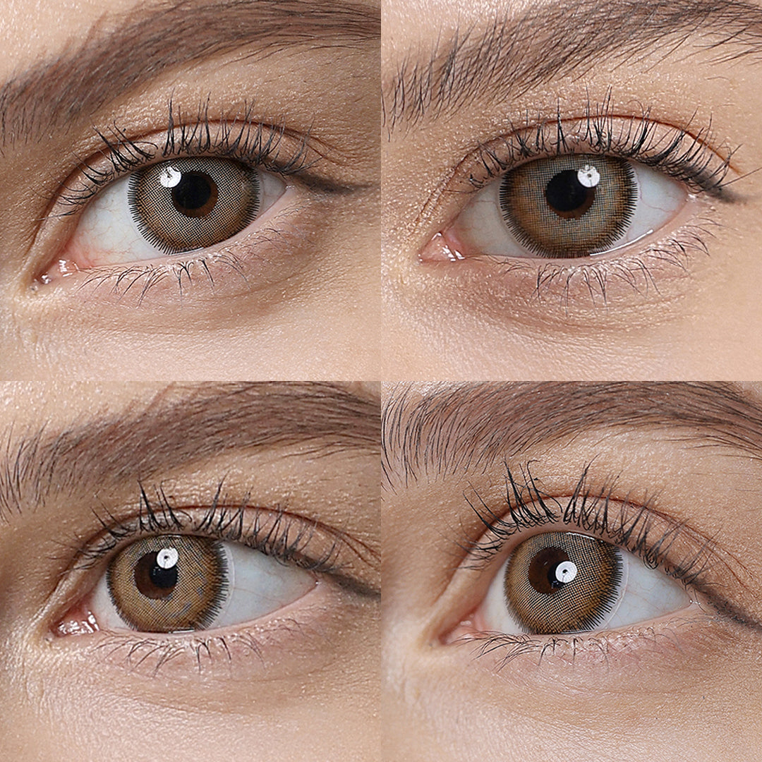 Premium Caramel Brown Coloured Contacts | Yearly