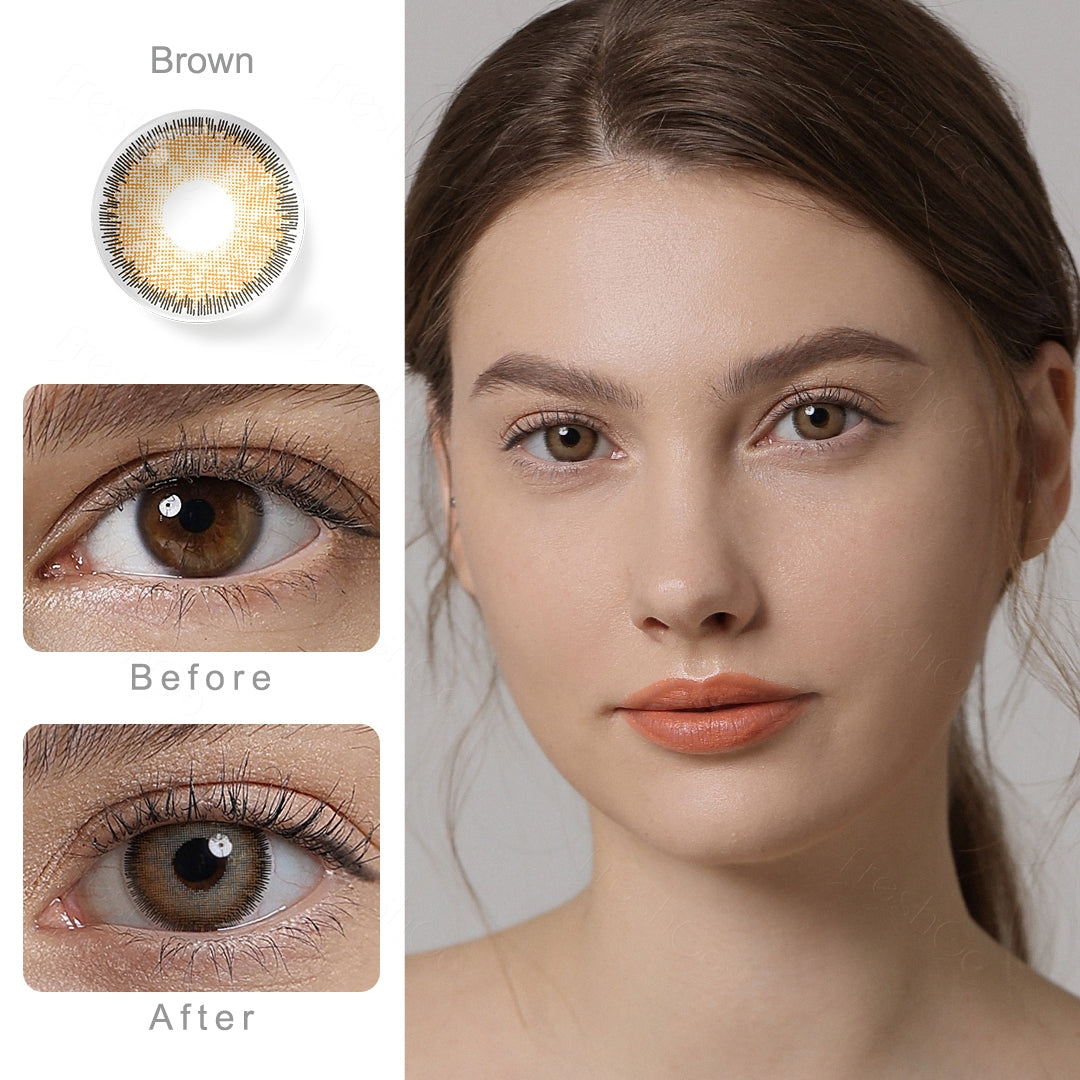 Premium Caramel Brown Colored Contacts - Image 2 | Colored Contacts | FreshGo