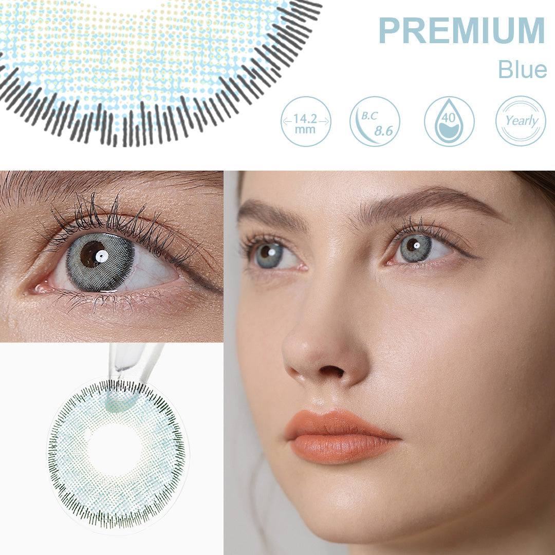 Premium Blue Coloured Contacts | Yearly
