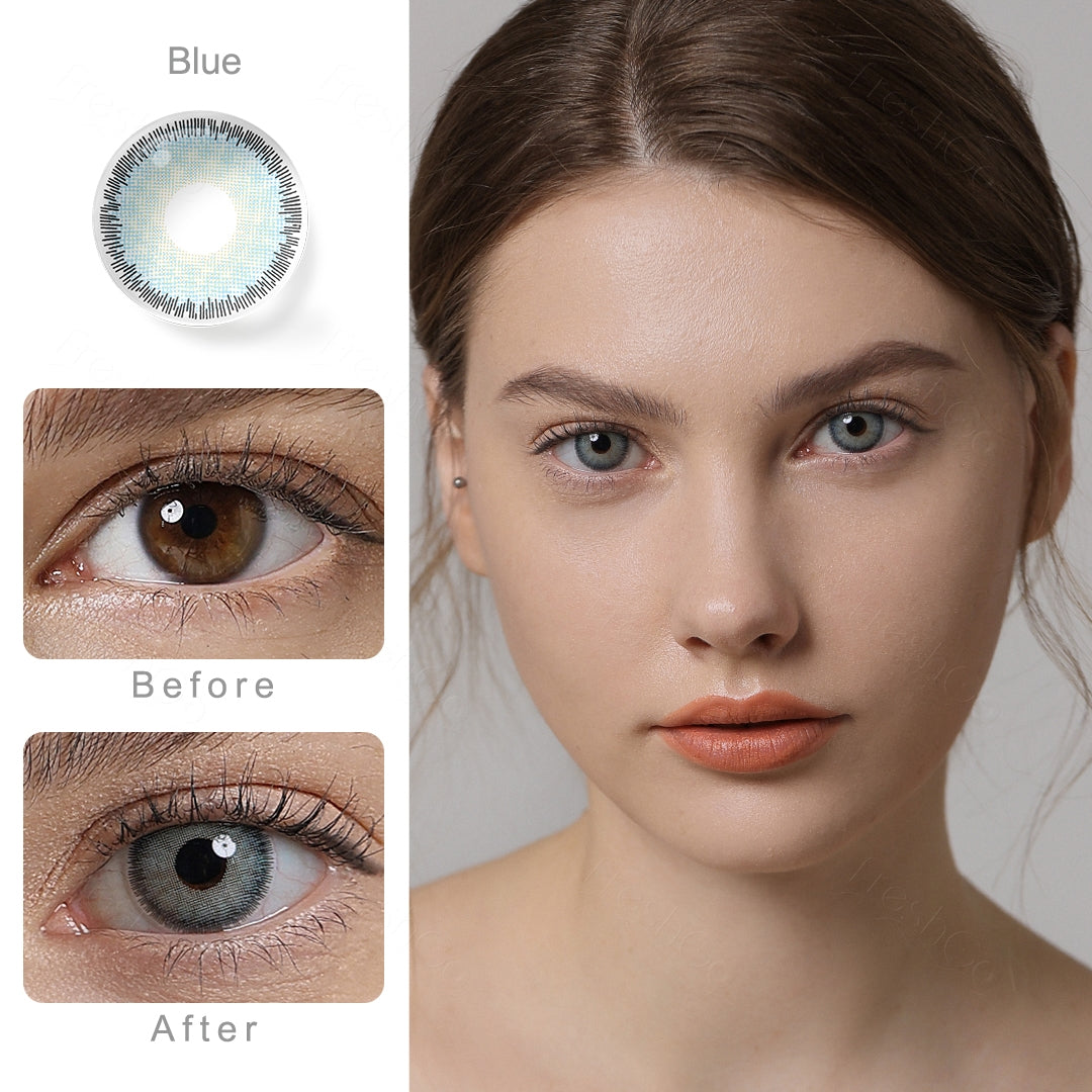 Premium Blue Colored Contacts - Image 2 | Colored Contacts | FreshGo