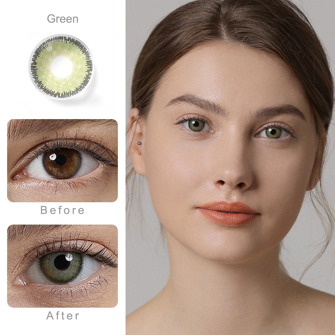 Premium Green Colored Contacts - Image 2 | Colored Contacts | FreshGo