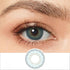 bellalens gray blue colored contacts wearing effect drawing and plan lens