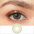 bellalens silky green colored contacts wearing effect drawing and plan lens