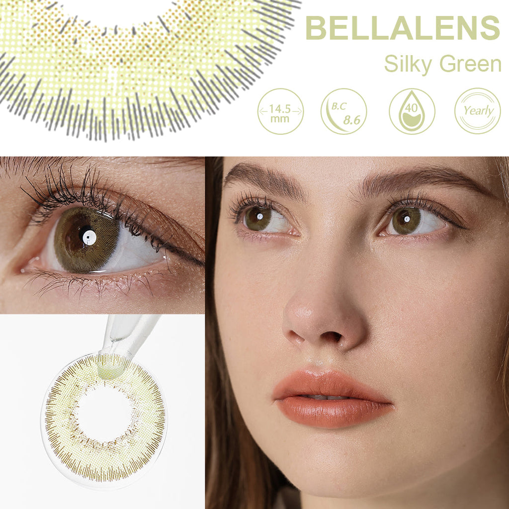 Bellalens Silky Green Coloured Contacts | Yearly