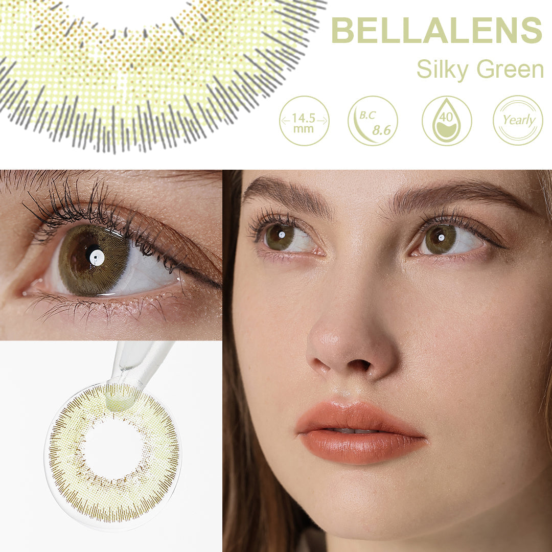 Bellalens Silky Green Coloured Contacts | Yearly