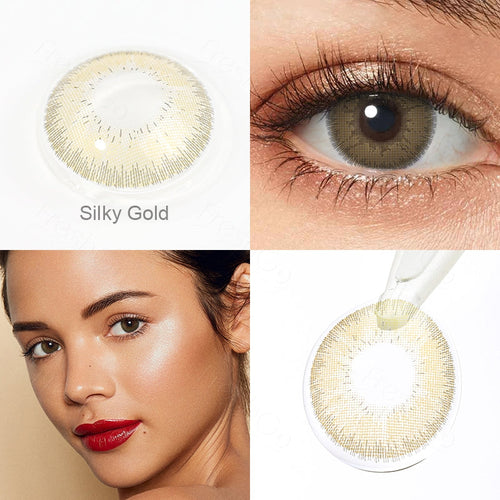 Bellalens Silky Gold Coloured Contacts | Yearly