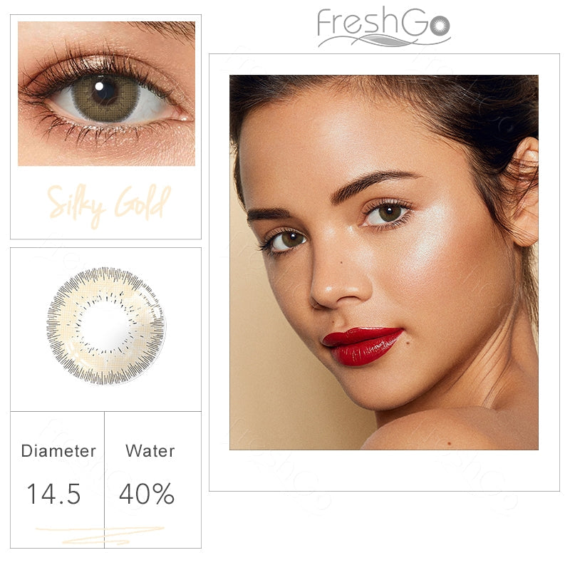 Bellalens Silky Gold Coloured Contacts | Yearly