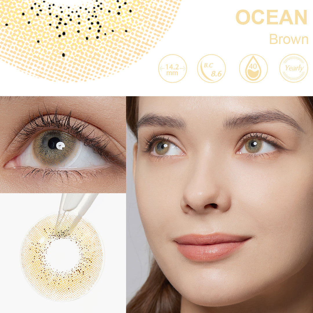 Ocean Brown Coloured Contacts | Yearly