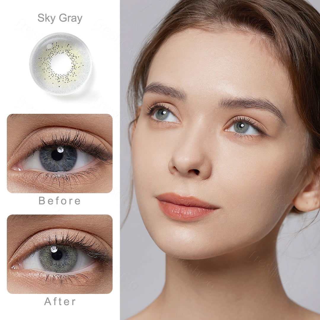 Ocean Sky Gray Colored Contacts - Image 2 | Colored Contacts | FreshGo