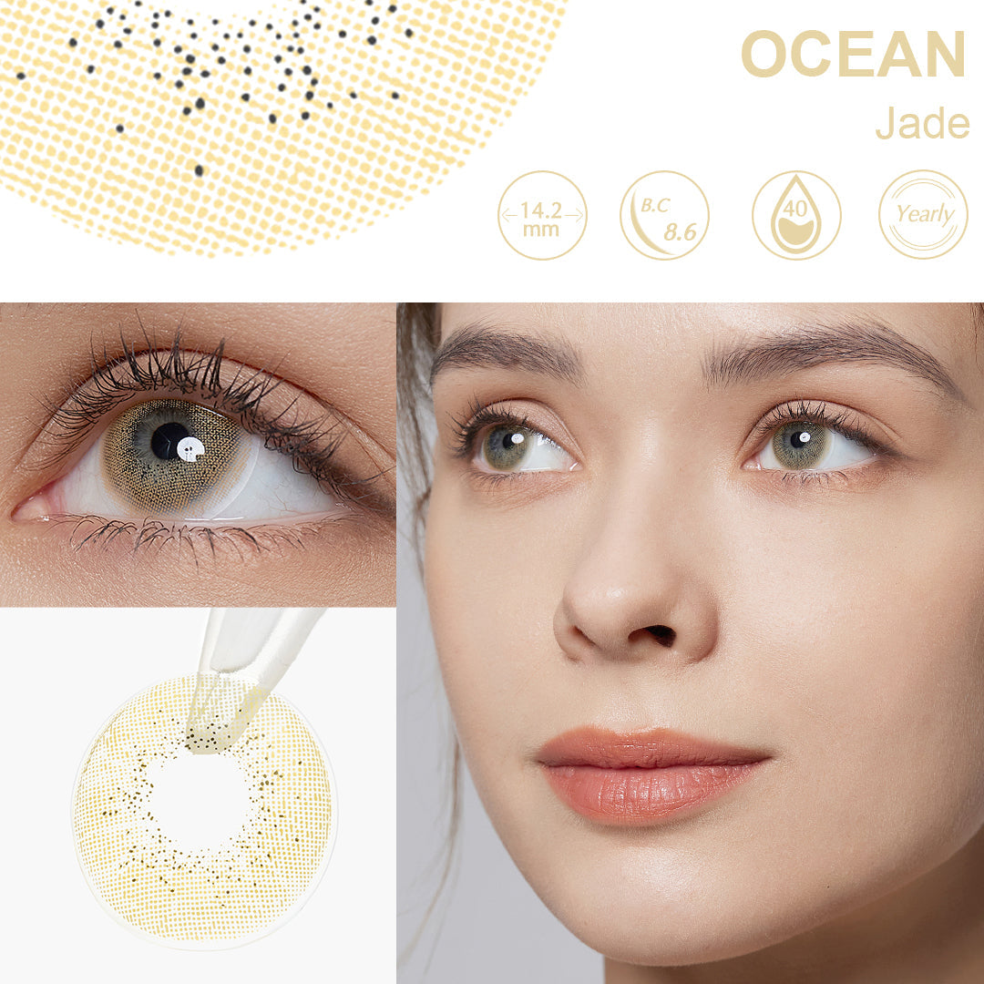 Ocean Jade Green Coloured Contacts | Yearly