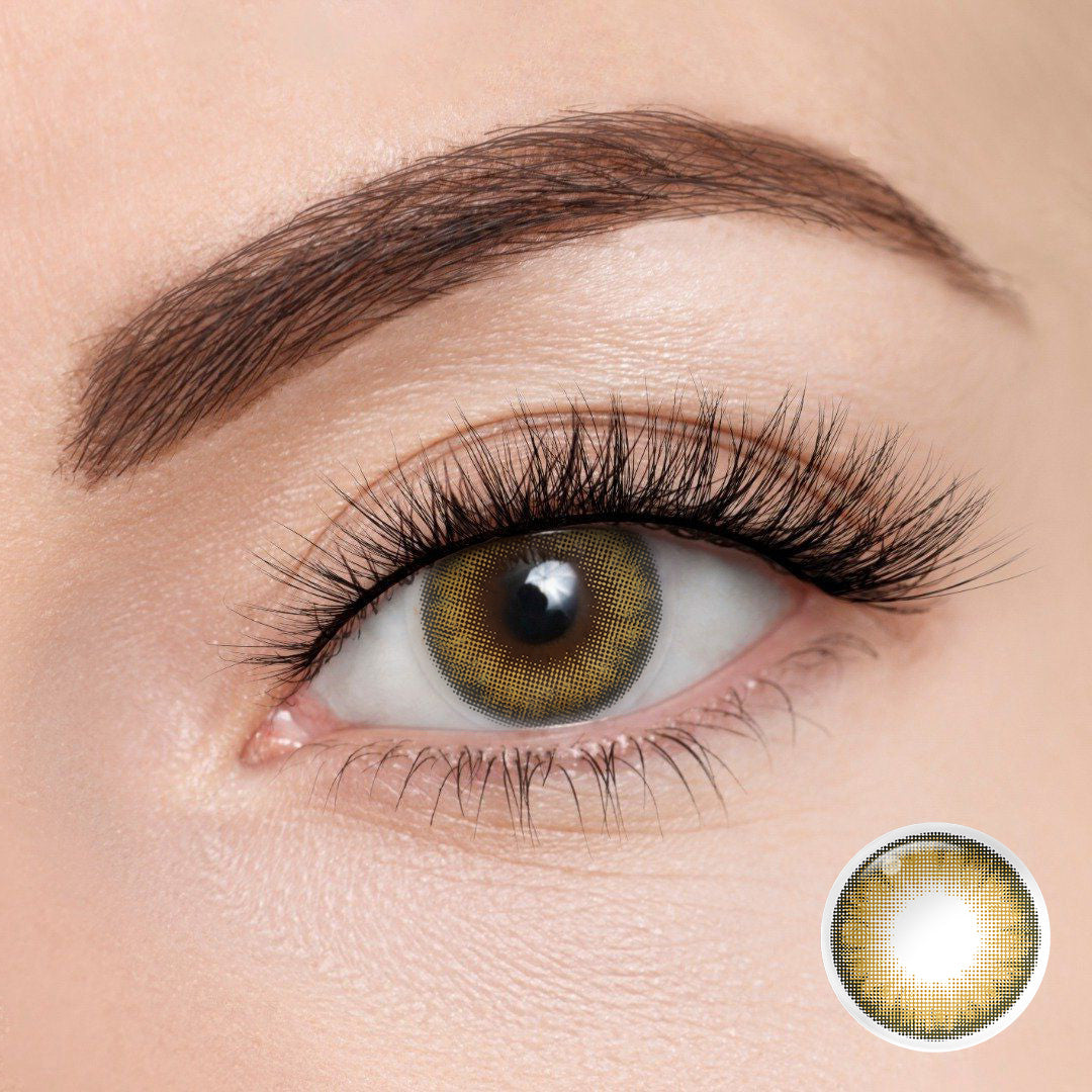 Pro Khaki Brown Coloured Contacts | Yearly