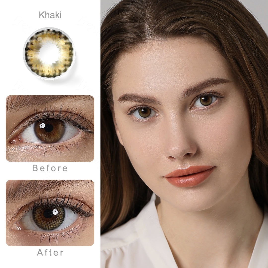 Pro Khaki Brown Colored Contacts - Image 2 | Colored Contacts | FreshGo