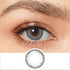 pro crystal gray colored contacts wearing effect drawing and plan lens