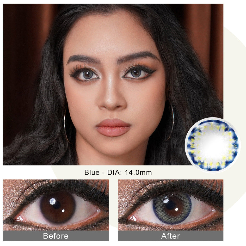 Pro Blue Coloured Contacts | Yearly
