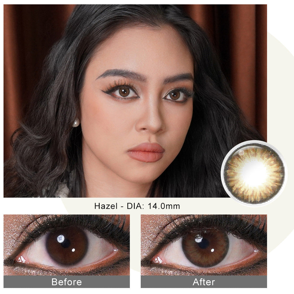 Pro Hazel Coloured Contacts | Yearly