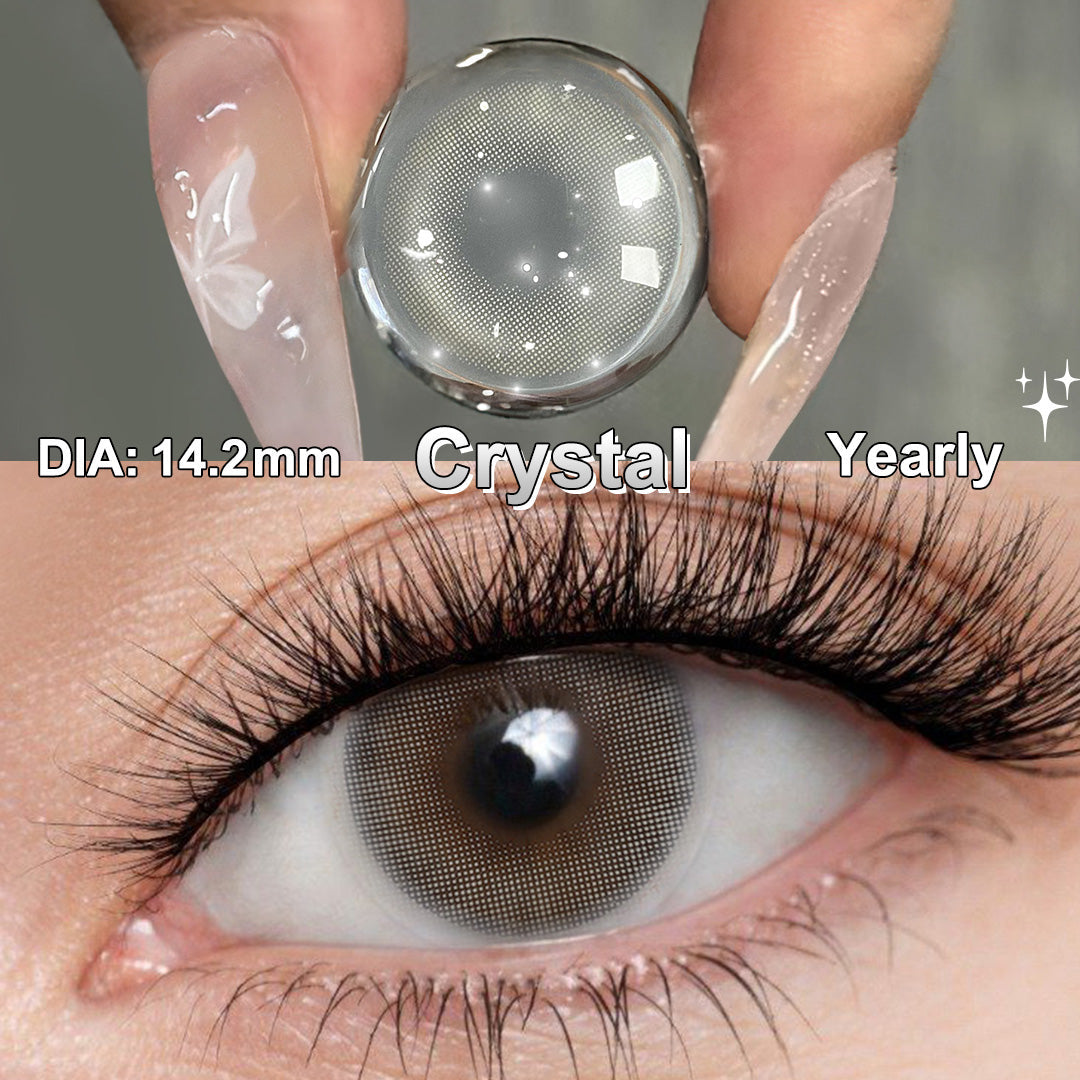 Hidrocor II Crystal Gray Coloured Contacts | Yearly