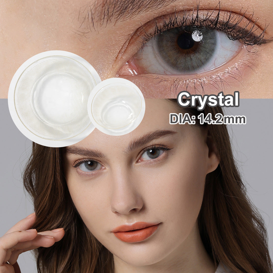 Hidrocor II Crystal Gray Coloured Contacts | Yearly