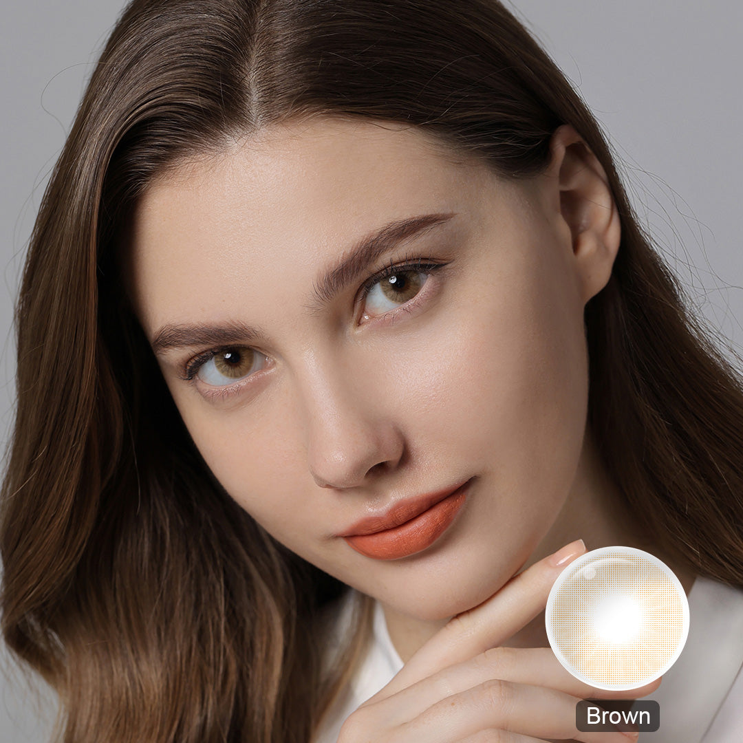 Hidrocor II Honey Brown Coloured Contacts | Yearly