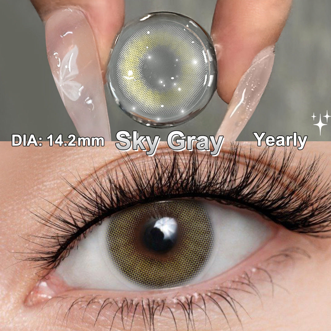 Hidrocor II Sky Gray Coloured Contacts | Yearly