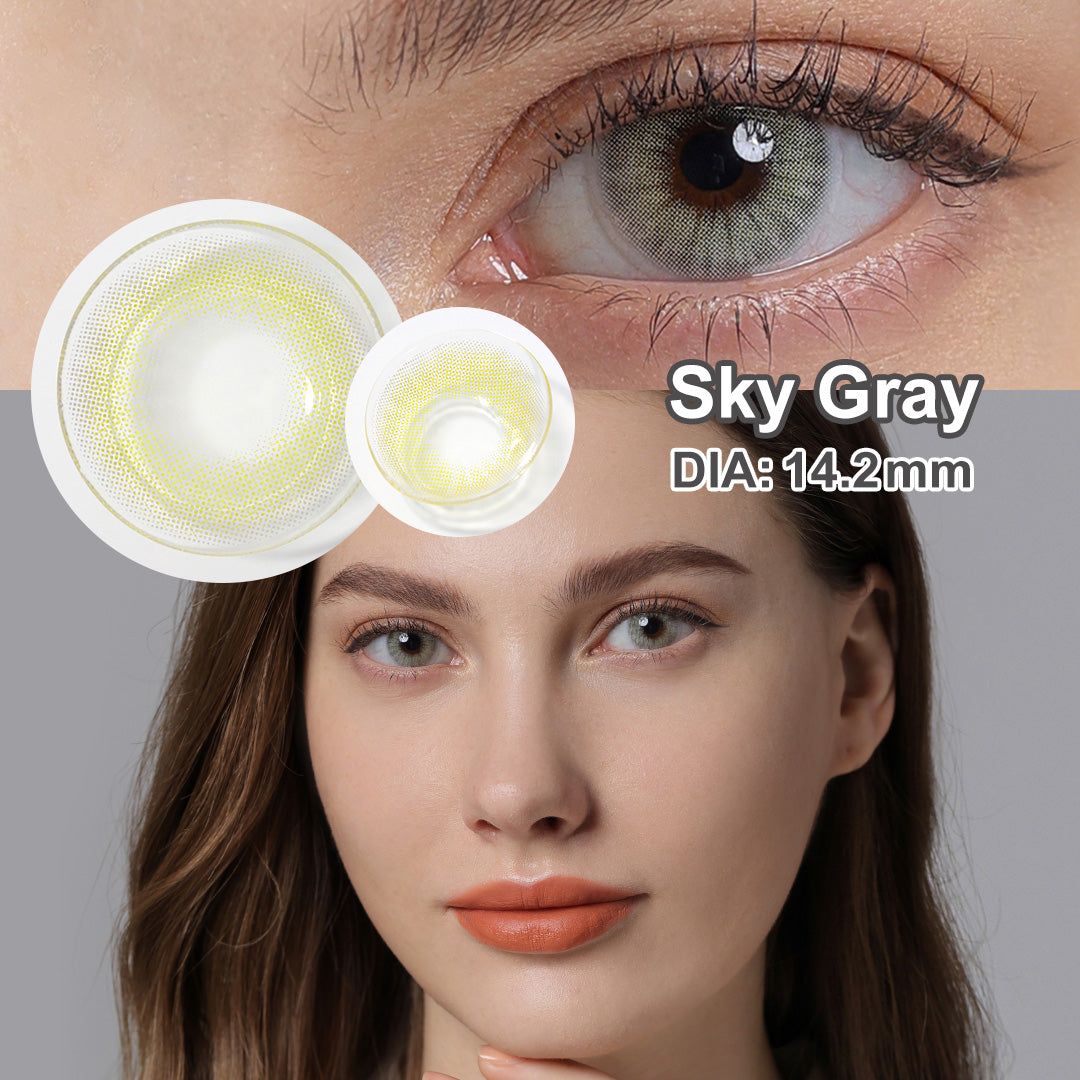 Hidrocor II Sky Gray Coloured Contacts | Yearly