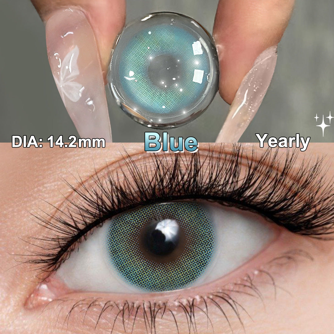 Hidrocor II Sky Blue Coloured Contacts | Yearly