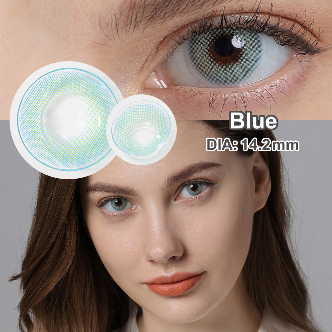 Hidrocor II Sky Blue Coloured Contacts | Yearly