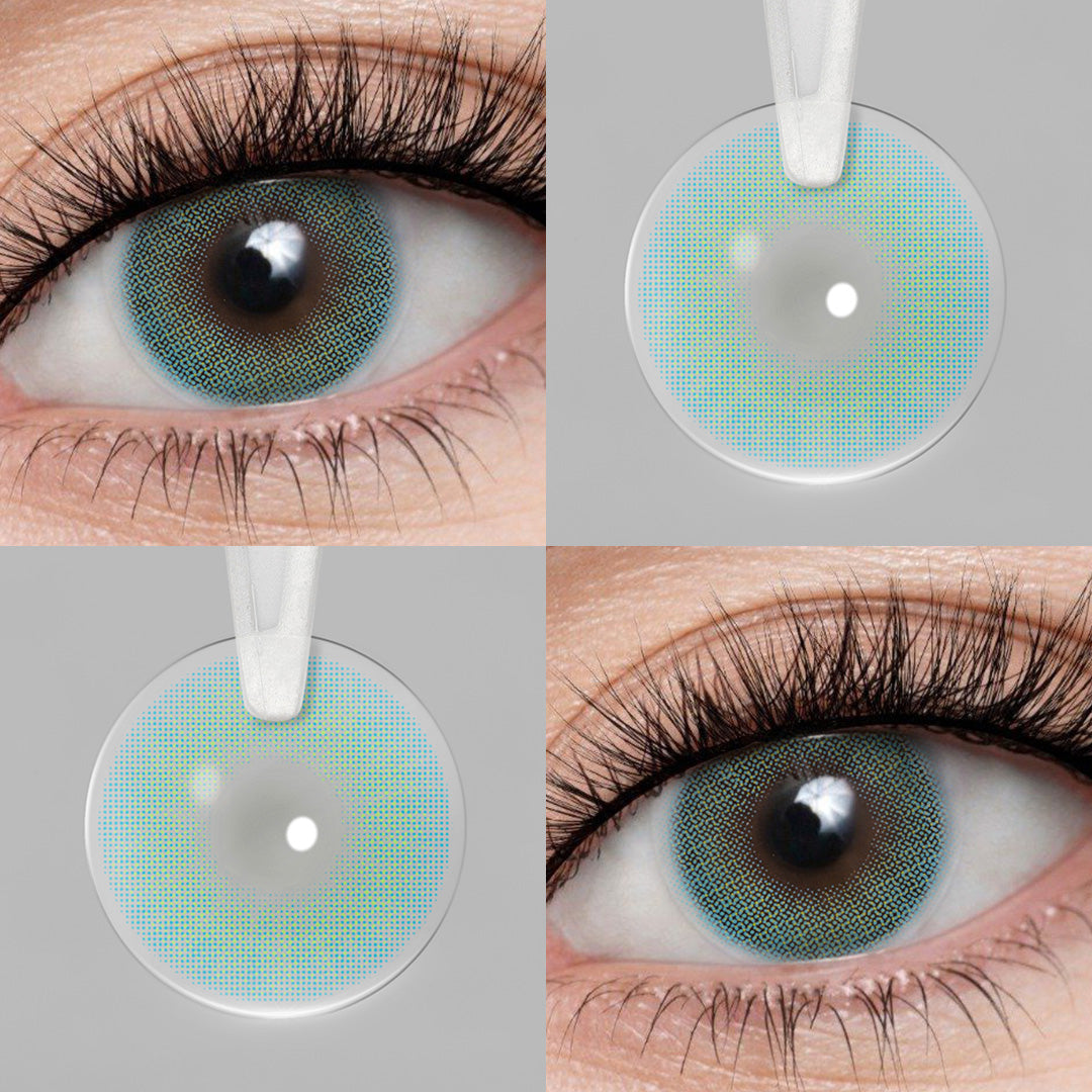 Hidrocor II Sky Blue Coloured Contacts | Yearly