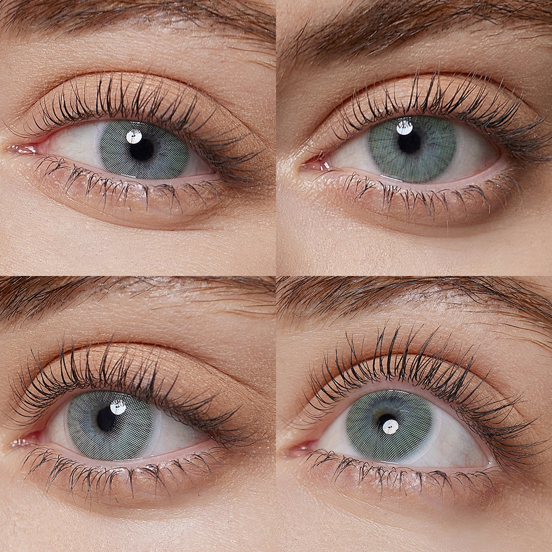 rio copacabana green colored contacts wearing effect drawing from different angle