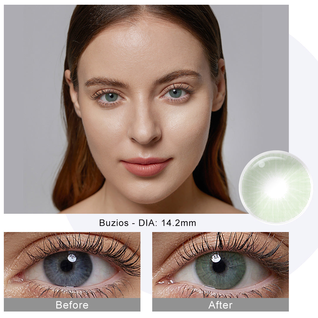 Rio Buzios Green Coloured Contacts | Yearly