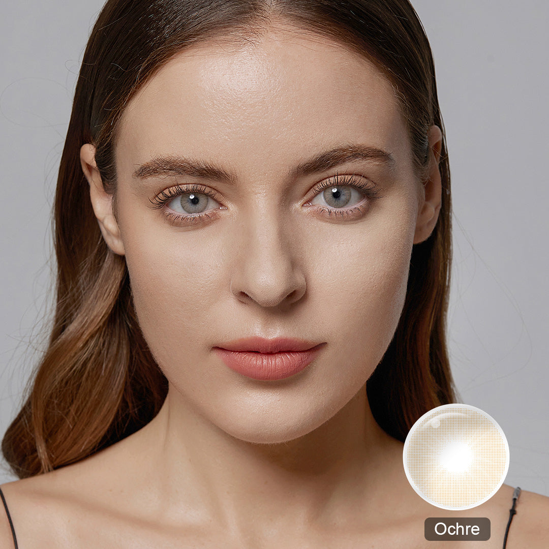 Rio Ochre Brown Coloured Contacts | Yearly