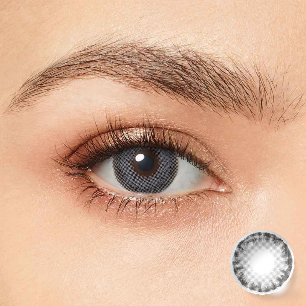 Diamond Glitter Gray Coloured Contacts | Yearly