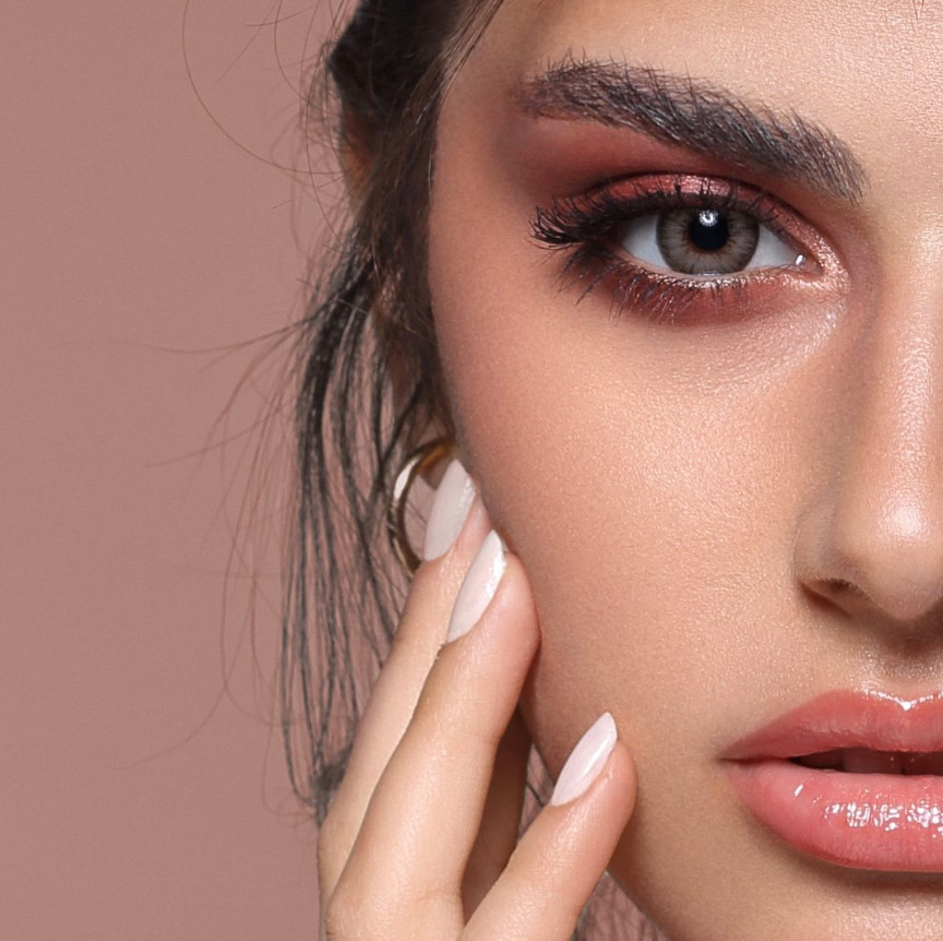 Diamond Glitter Gray Coloured Contacts | Yearly