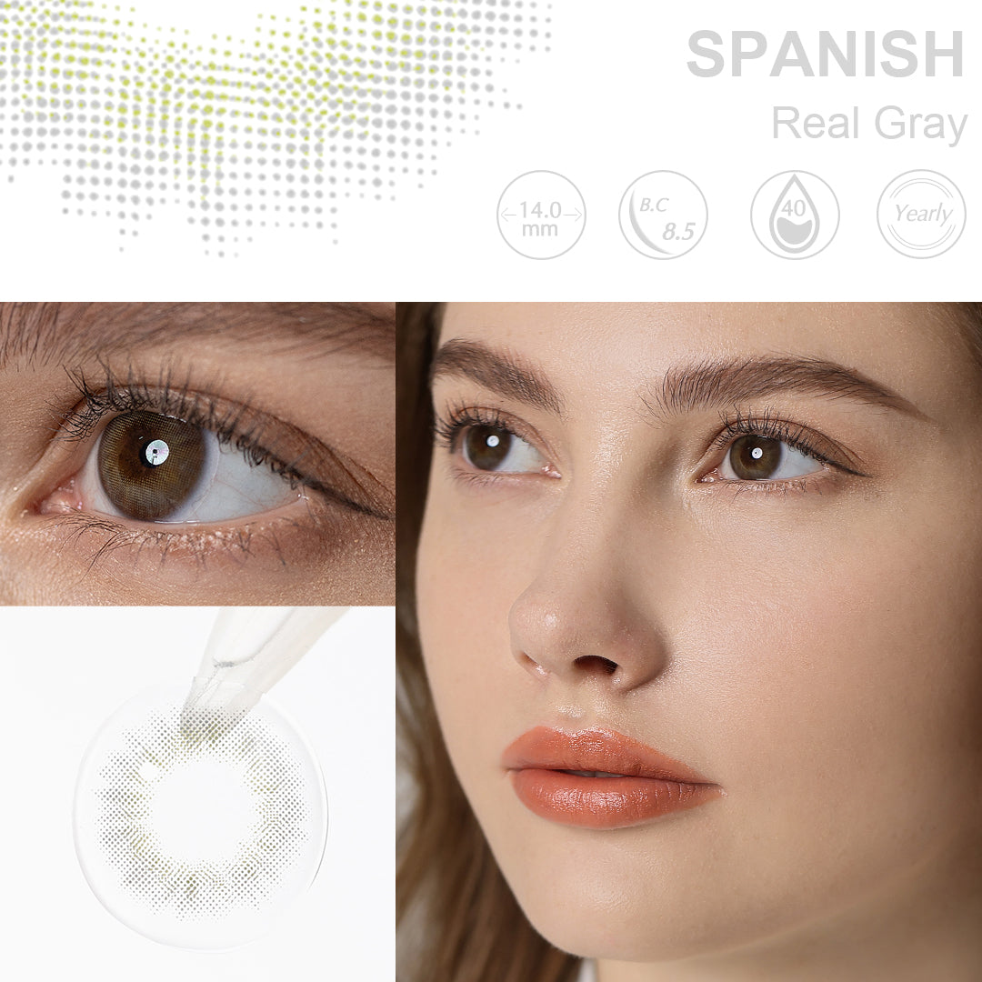Spanish Real Gray Coloured Contacts | Yearly